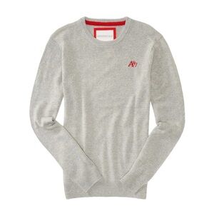 Aeropostale Light Gray Crewneck Sweater with Red A87 Accent Men’s Size L
